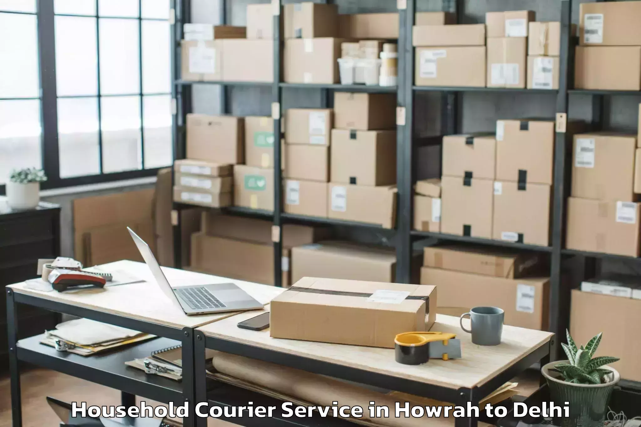 Top Howrah to Rajouri Garden Household Courier Available